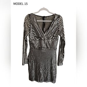 Sequin Long Sleeve Dress